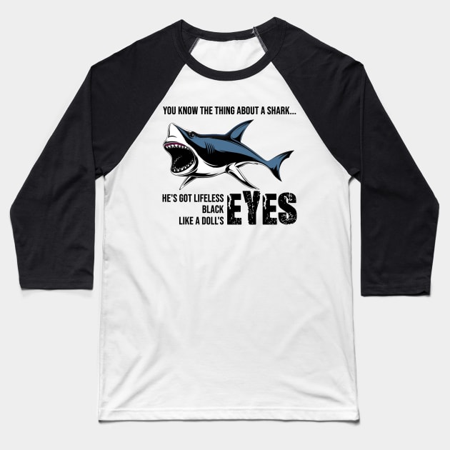 Like a Doll's Eyes Baseball T-Shirt by INLE Designs